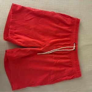 Vibrant Red Men's Swim Hybrid Shorts
